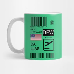 Dallas USA travel ticket Mug